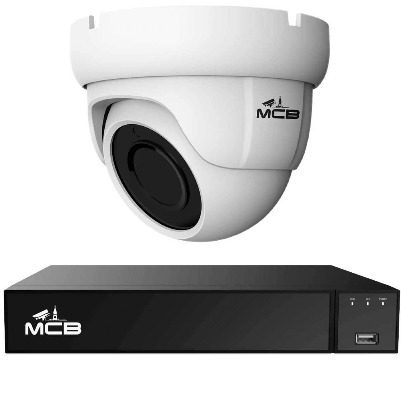Комплект видеонаблюдения для помещения на 1 камеру 5 Мегапикселей 
