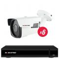 IP комплект видеонаблюдения на 6 камеры 4 Мегапикселя PRO