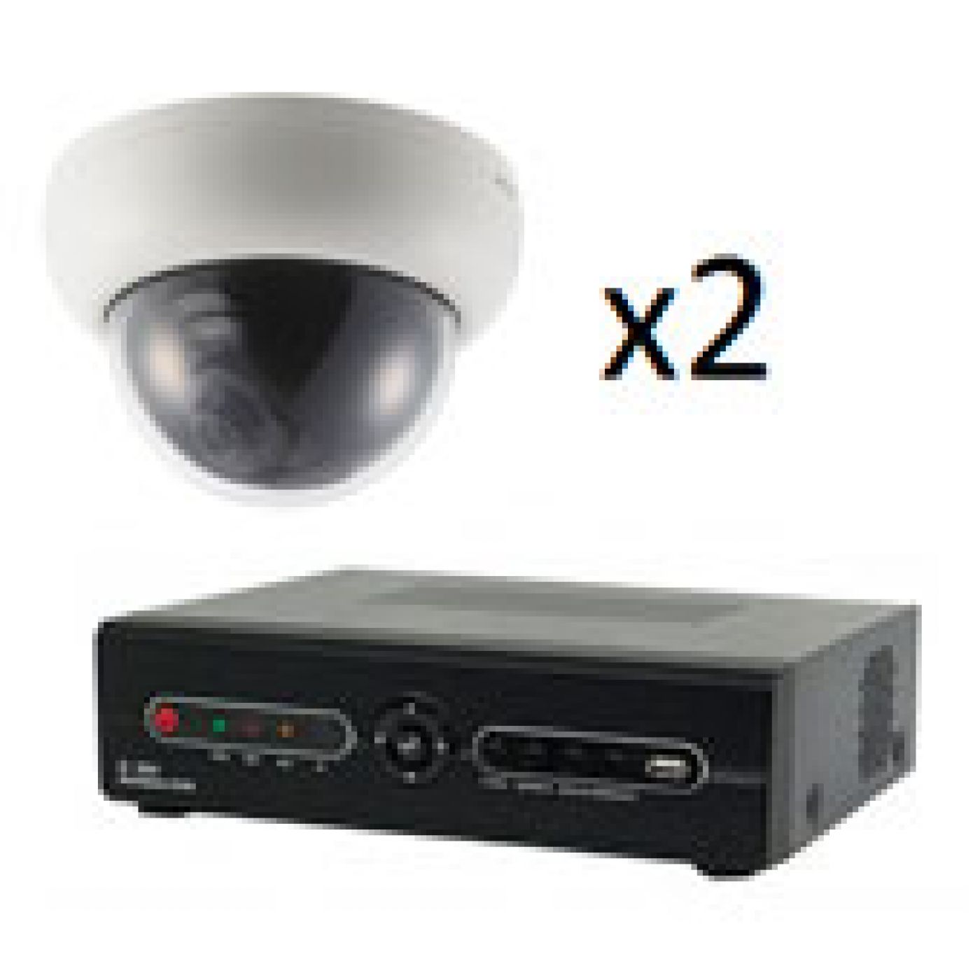 Комплект видеонаблюдения ЭКО 2 №1 (Комплект на 2 купольные камеры)